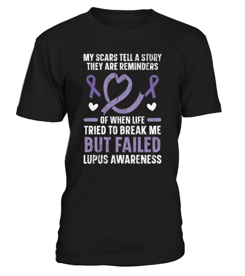 Lupus Awareness Purple Ribbon Autoimmune Disease T-Shirt Unisex