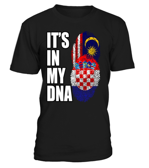 Malaysian And Croatian Mix Heritage DNA Flag T-Shirt Unisex