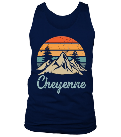 Cheyenne Retro Vintage Mountain Sunset Outdoors Wi Tank Top Unisex