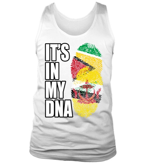 Guyanese And Bruneian Mix Heritage DNA Flag Tank Top Unisex