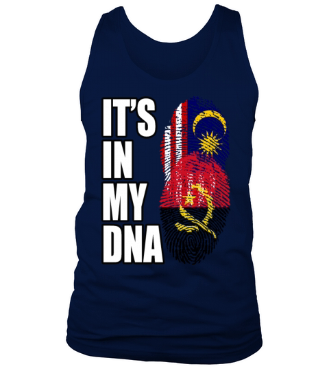 Malaysian And Angolan Mix Heritage DNA Flag Tank Top Unisex
