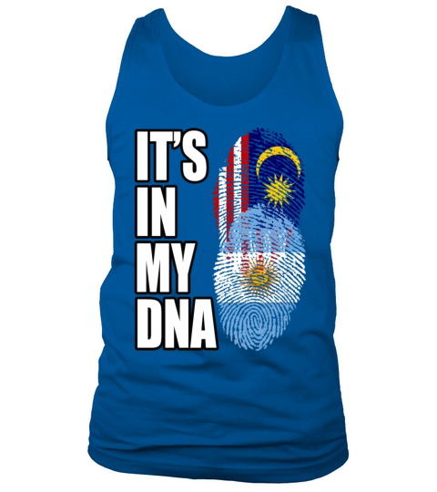 Malaysian And Argentinian Mix Heritage DNA Flag Tank Top Unisex