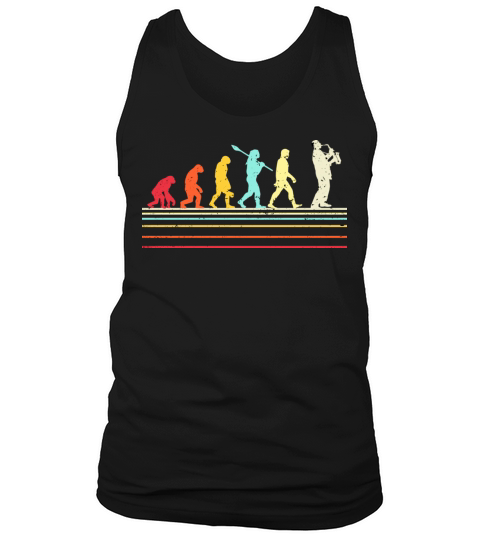 Saxophone Shirt Retro Vintage Evolution Of Man Tank Top Unisex