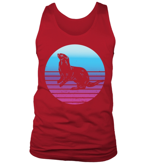 Vintage Retro Otter Lover Tank Top Unisex
