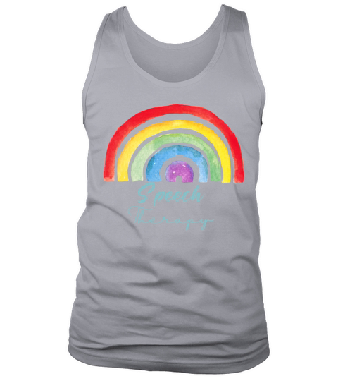 Watercolor Rainbow Speech Therapy Tank Top Unisex
