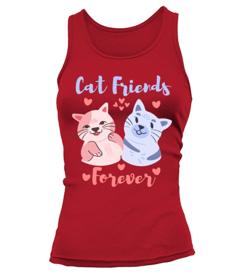 Cat Friends Forever Pet Cats Cartoon Tank top Woman
