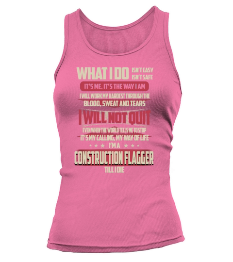 Construction Flagger What I do Job Shirts Tank top Woman