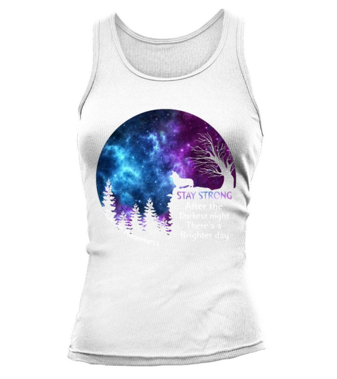 Corgi Suicide Awareness Stay Strong Darkest Night Tank top Woman