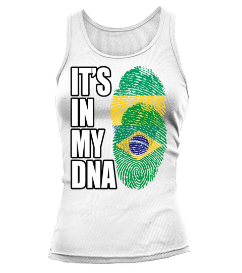 Gambian And Brazilian Mix Heritage DNA Flag Tank top Woman