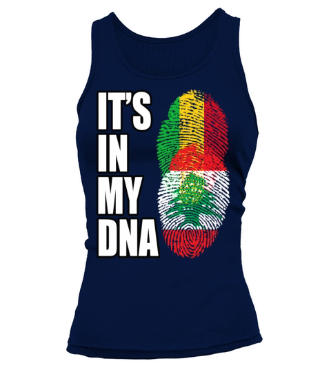 Malian And Lebanese Mix Heritage DNA Flag Tank top Woman