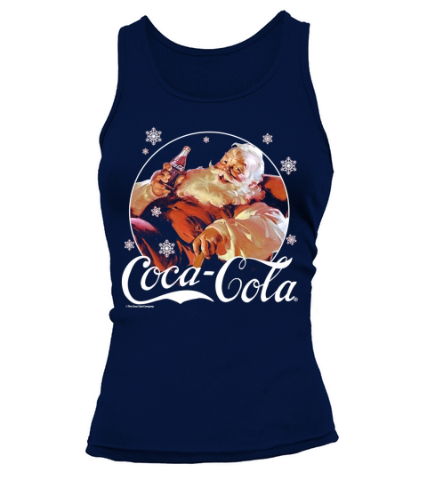 Original Coca-Cola Vintage Relaxing Santa Christmas Graphic sweater Tank top Woman