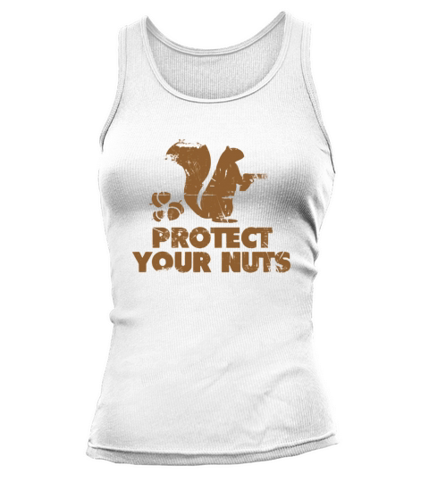 Protect Your Nuts Funny Squirrel T-Shirt Tank top Woman