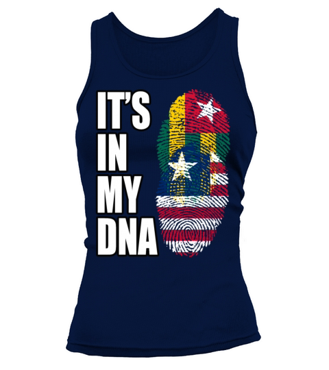 Togolese And Liberian Mix Heritage DNA Flag Tank top Woman