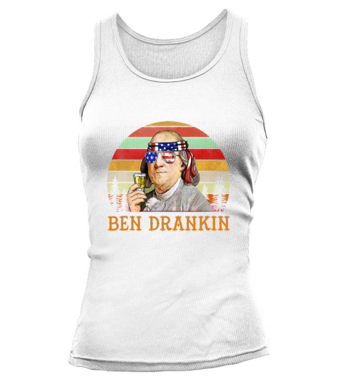 Vintage Ben Drankin Benjamin Franklin Independence Day Tank top Woman