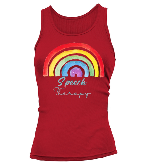 Watercolor Rainbow Speech Therapy Tank top Woman