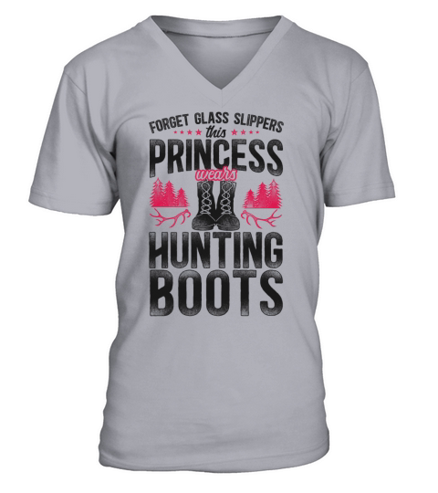 Buck Deer Hunting Hunter Girl V-Neck T-shirt