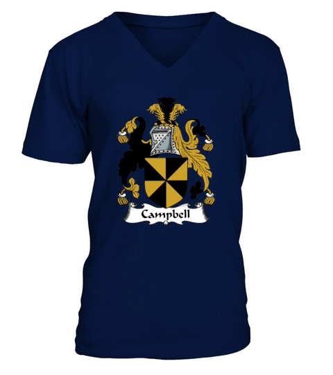 Campbell Family Crest Scottish Family Crests V-Neck T-shirt