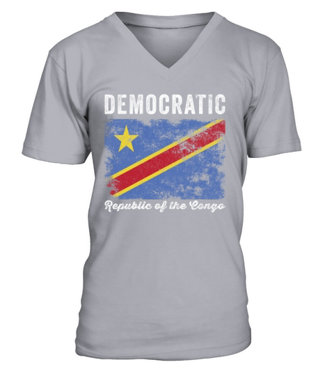 Democratic Republic of the Congo Flag V-Neck T-shirt