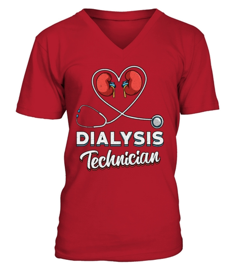 Dialysis Technician Love Nurse Nephrology Tech V-Neck T-shirt