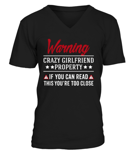 Funny Shirt For Girlfriend. Costume From Boyfriend. V-Neck T-shirt