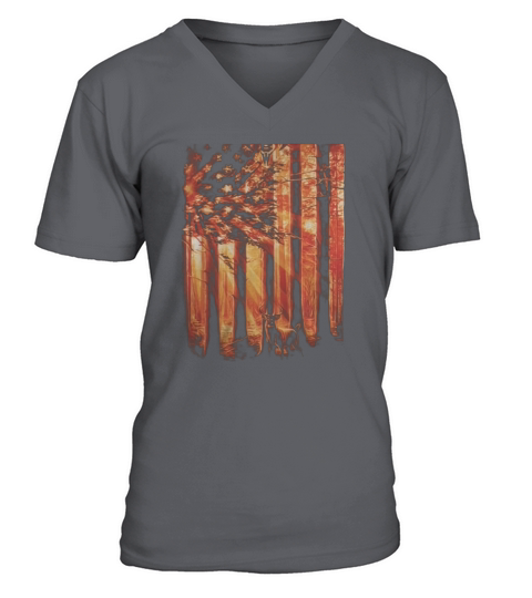 Hunting Flag Cool_Back V-Neck T-shirt