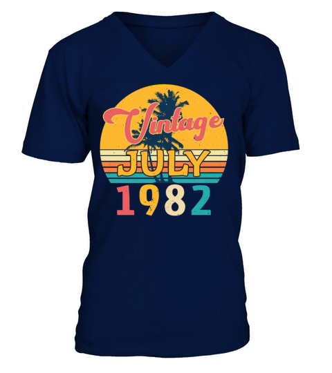 July 1982 40th Birthday V-Neck T-shirt