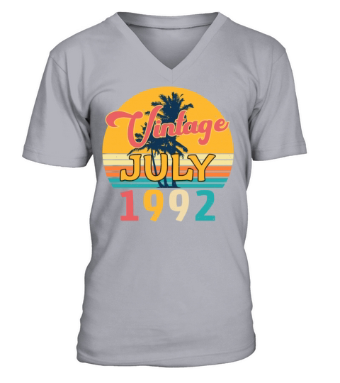July 1992 30th Birthday V-Neck T-shirt