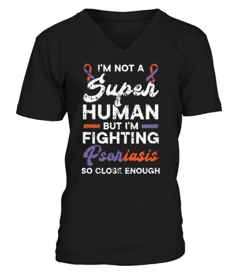 Psoriasis Warrior Skin Disease Psoriasis Awareness V-Neck T-shirt