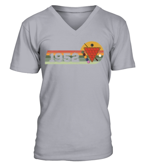 Snooker Snooker-game Vintage born 1952 Birthday V-Neck T-shirt