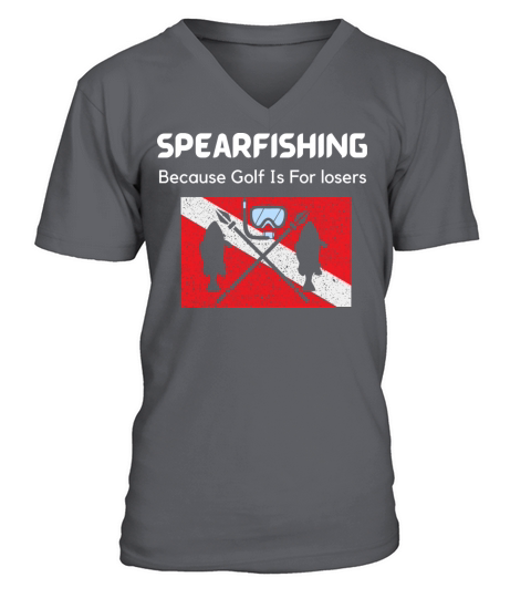 Spearfishing Because Golf Is For losers vintage V-Neck T-shirt