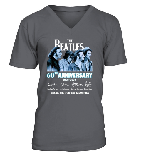 The Beatles 60th anniversary 1960-2020 signatures shirt V-Neck T-shirt