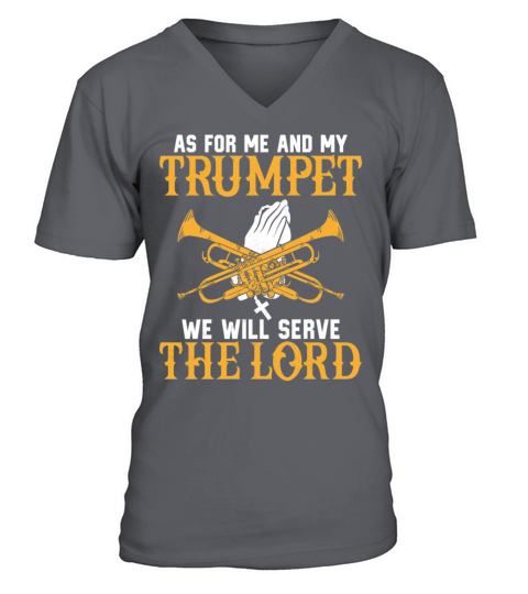 Trumpet Player Faith Christian V-Neck T-shirt