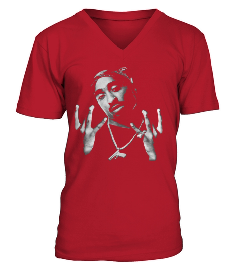 Tupac Shakur V-Neck T-shirt
