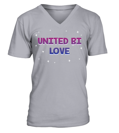 United Bi Love Bisexual LGBTQ Bi Pride LGBT Gay V-Neck T-shirt