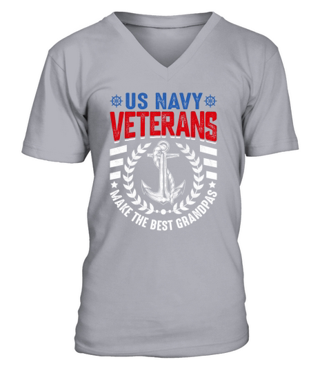 US Navy Veterans Make The Best Grandpas V-Neck T-shirt