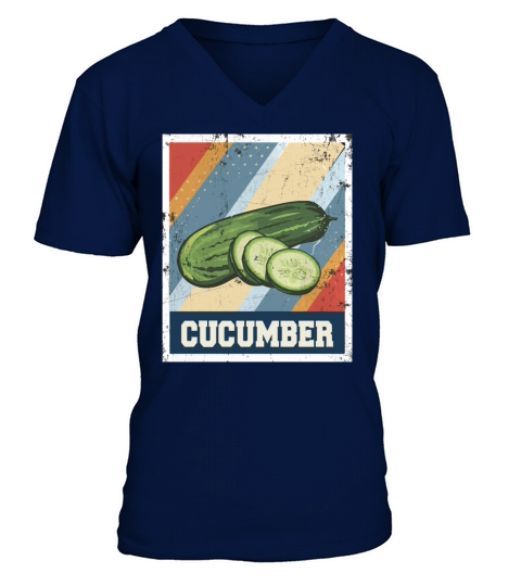 vintage style Cucumber V-Neck T-shirt