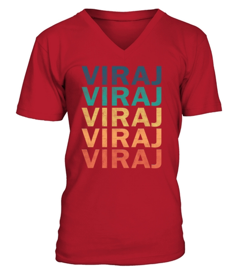 Viraj Name T Shirt - Viraj Vintage Retro Name Gift V-Neck T-shirt
