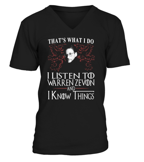 Warren Zevon I KNOW THINGS V-Neck T-shirt