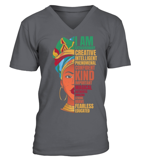 Women Empowerment Feminist Black Lives Matter Gift V-Neck T-shirt