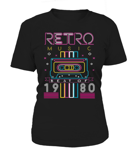 Best Of 1980 Retro Cassette Vintage Birthday Women's T-Shirt