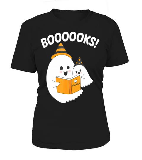Funny Teacher Halloween Ghost booooooks boo read Women's T-Shirt