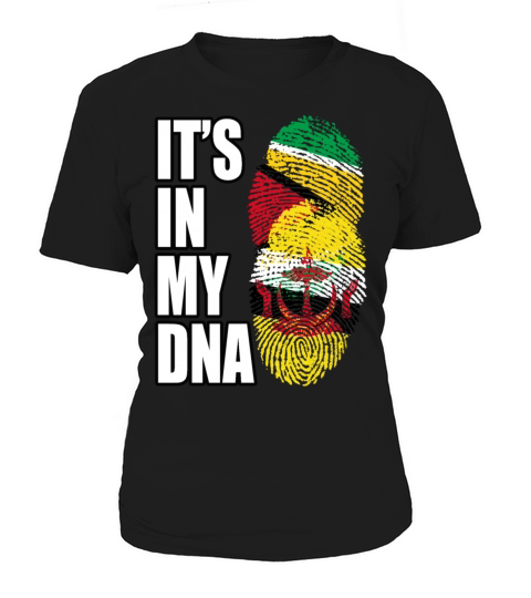 Guyanese And Bruneian Mix Heritage DNA Flag Women's T-Shirt