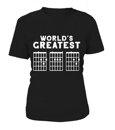 Happy Fathers Day Worlds Greatest Dad Guitar Chord shirt Women's T-Shirt