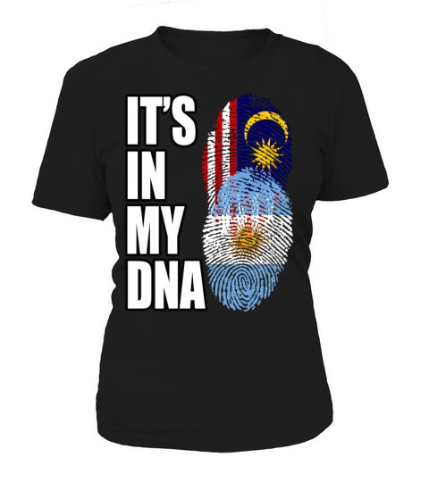Malaysian And Argentinian Mix Heritage DNA Flag Women's T-Shirt