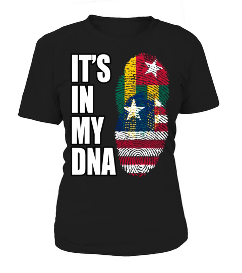 Togolese And Liberian Mix Heritage DNA Flag Women's T-Shirt