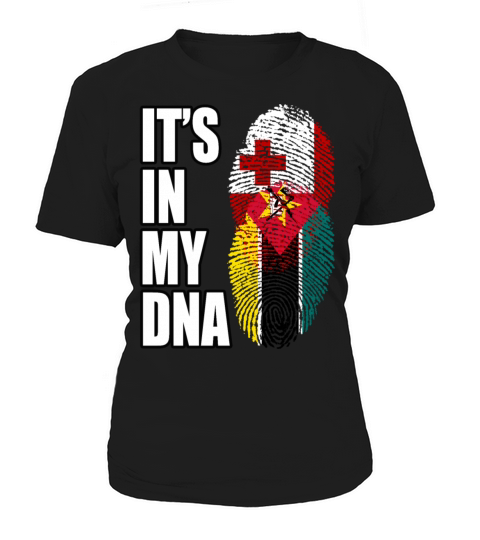 Tongan And Mozambican Mix Heritage DNA Flag Women's T-Shirt