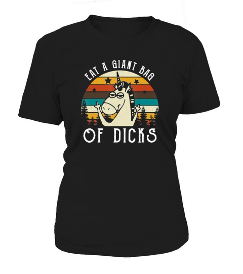 Unicorn Middle Finger Eat A Giant Bag Of Dicks Women's T-Shirt