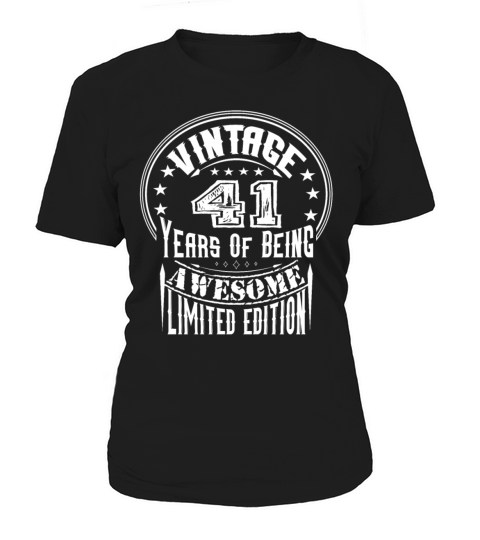 Vintage 41 Years Of Being Awesome Limited Edition Women's T-Shirt