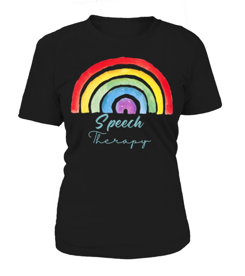 Watercolor Rainbow Speech Therapy Women's T-Shirt