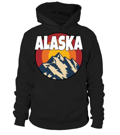 Alaska - Colorful Mountain Range Hoodie Unisex